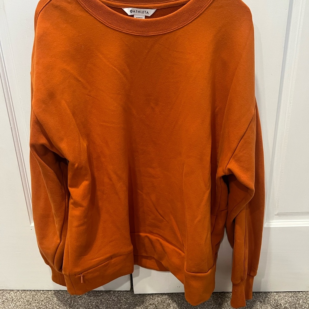 Athleta Burnt Orange Crewneck Sweater